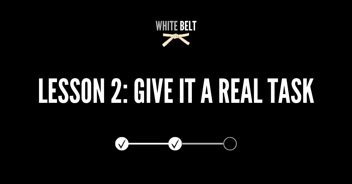 Ai White Belt - Lesson 2